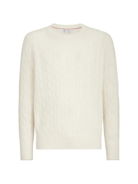 Brunello Cucinelli cable-knit cashmere sweater White M22707200CO312