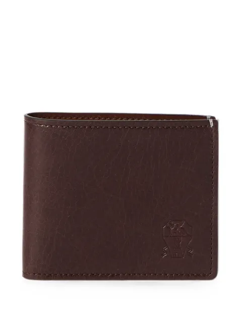 Brunello Cucinelli brushed leather wallet Brown MWVEBU006C7233