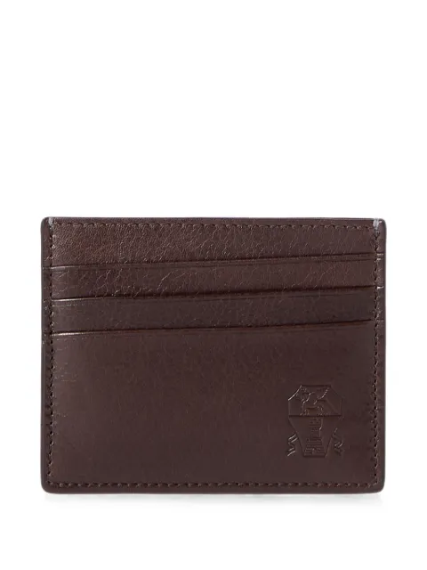 Brunello Cucinelli brushed leather cardholder Brown MWVEBU434C7233