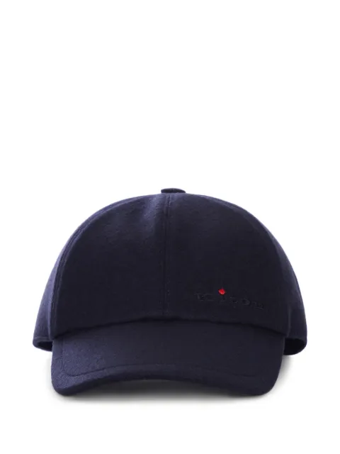 Kiton logo-embroidered cashmere baseball cap Blue UCPL022K0216L02