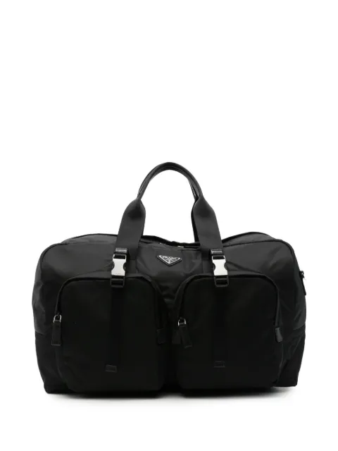Prada Re-Nylon logo-plaque holdall Black 2VC0062DMG