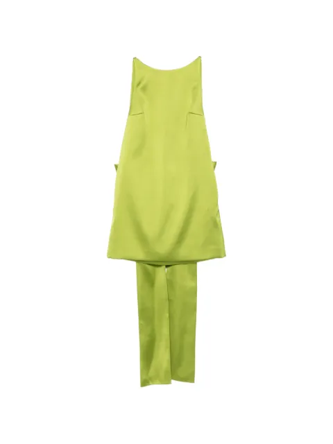 Self-Portrait oversized-bow mini dress Green AW26008SG