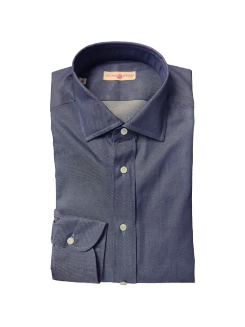 Luciano Barbera chambray cotton shirt Blue 1554297401888B