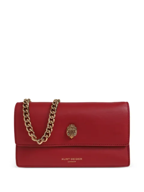 Kurt Geiger London Sloane eagle-plaque leather cross body bag Red SLOANESOFTSMXBODY