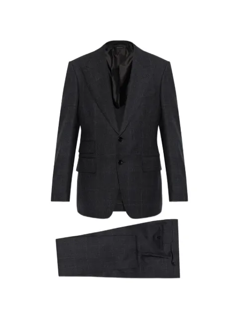 TOM FORD check-pattern wool suit Grey 2HSP01W0154