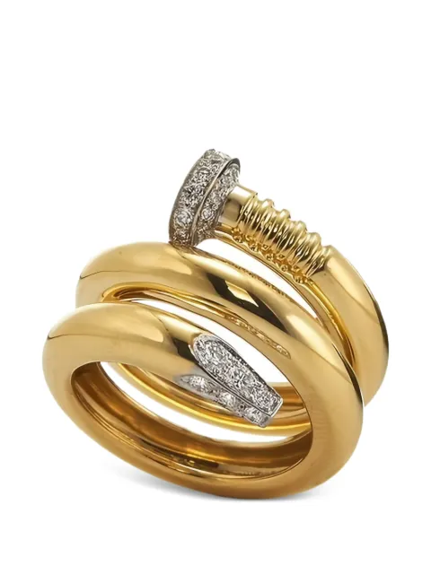 David Webb diamond nail ring Gold M20730162R