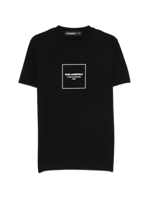 Karl Lagerfeld logo-print crew-neck cotton T-shirt Black 755033563221