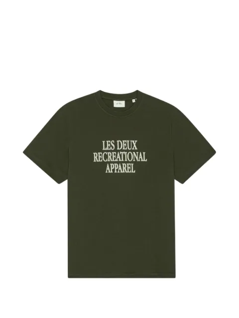Les Deux logo-print T-shirt Green 1002333