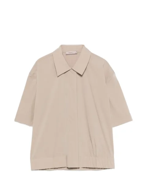 Herno elasticated-hem short-sleeve shirt Neutrals CM00013DR12917S
