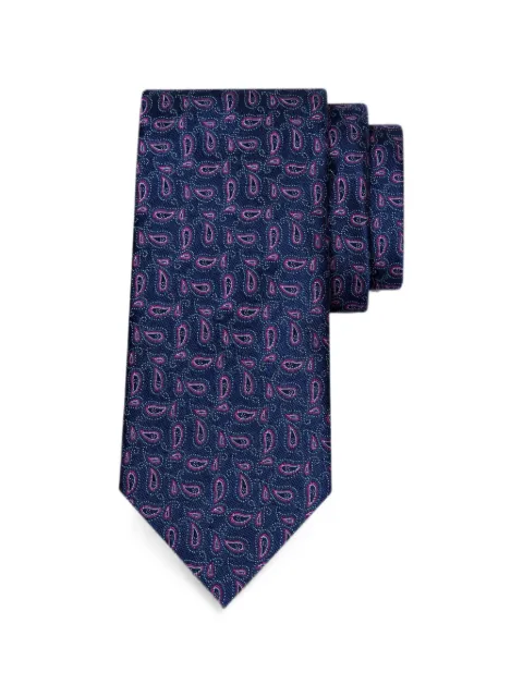 MARCO PASCALI paisley-print tie Blue 511201