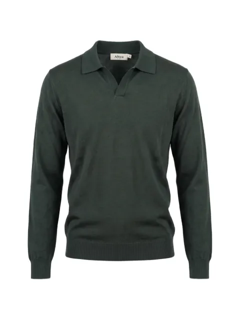 Altea polo-collar long-sleeve sweater Green 2665154