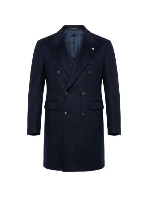 Tagliatore double-breasted cashmere coat Blue CLD10B350002U