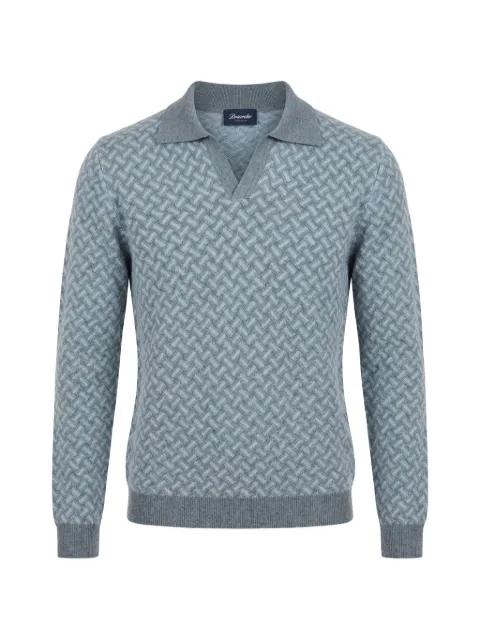 Drumohr basket-weave sweater Blue D2K146OD