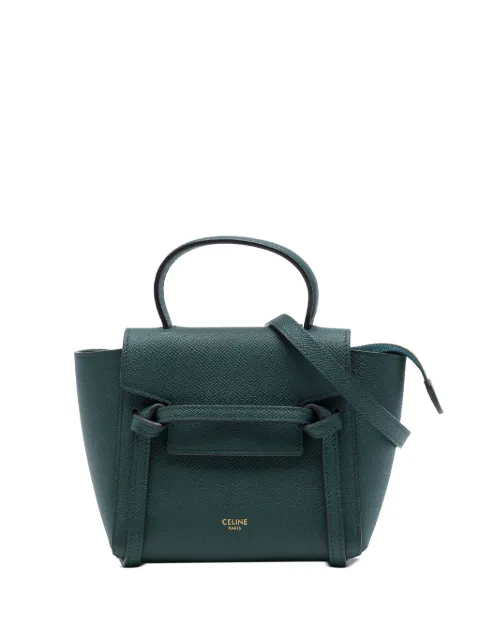 Celine Pre-Owned 2020 Pico Grained Calfskin Belt Bag satchel Green X2UOQ7XJ2ZFVTHDX