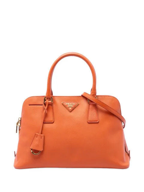 Prada Pre-Owned 2013-2026 Medium Saffiano Lux Promenade satchel Orange 0UZRCVGT5RLPJSIN