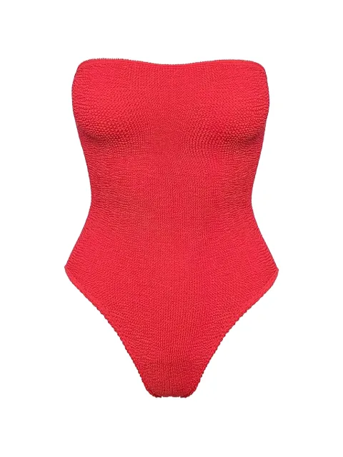 SOFIA ERHAN Kaia strapless crinkle swimsuit Red KAIAONEPIECE