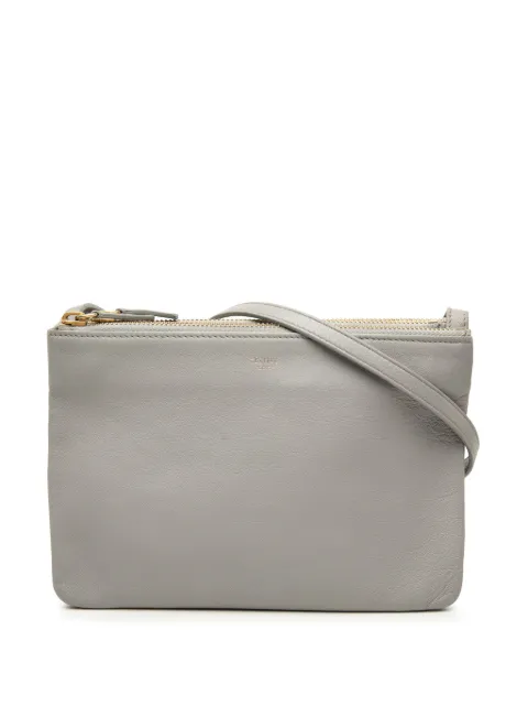 Celine Pre-Owned 2017 Small Lambskin Trio crossbody bag Grey IH5S7P6AVXHJ7FE2