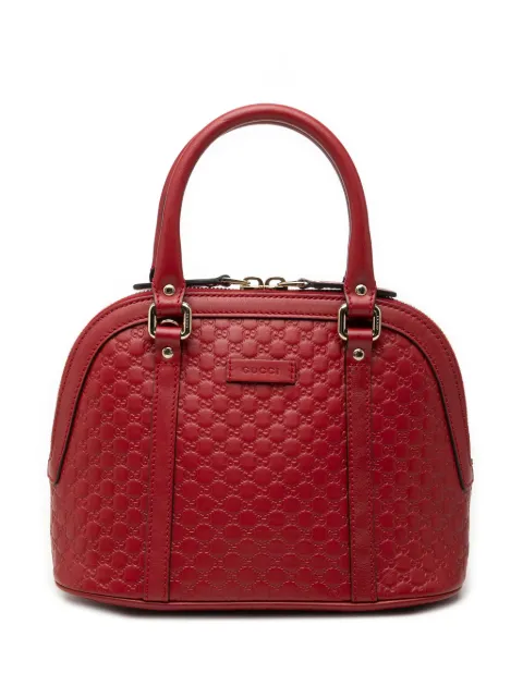 Gucci Pre-Owned 2016-2026 Mini Microguccissima Dome satchel Red G3XRUPXM8DY33EP7