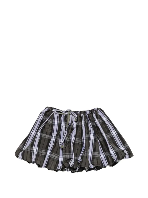 Patou tartan-print bubble-hem skirt Black SK12402675109