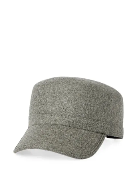 Brunello Cucinelli virgin-wool flannel field cap Grey M038P9854C424