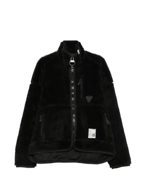 Maison MIHARA YASUHIRO fleece zip-up jacket Black J17BL751
