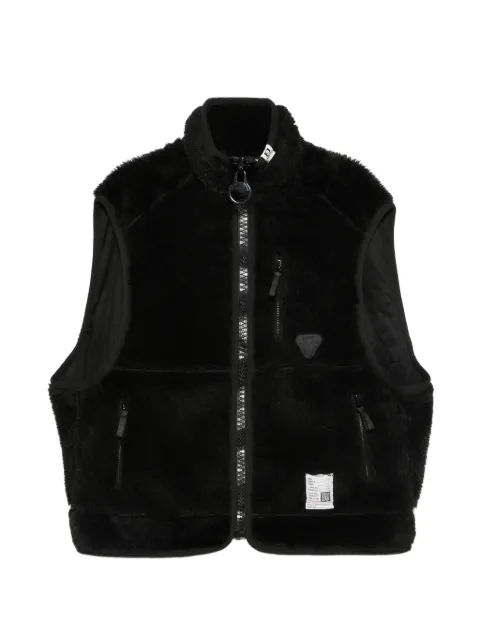Maison MIHARA YASUHIRO faux-shearling sleeveless jacket Black J17VT752