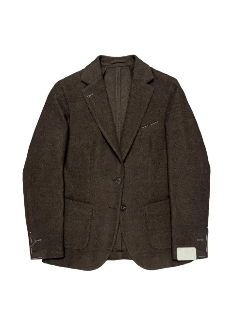 Eleventy notched-lapel single-breasted blazer Brown N85GIAM08TES0H11