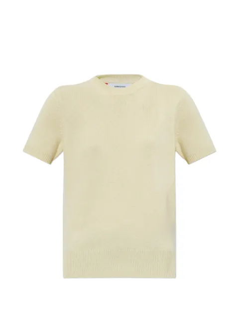 Ferragamo short-sleeve cashmere sweater Yellow 796172
