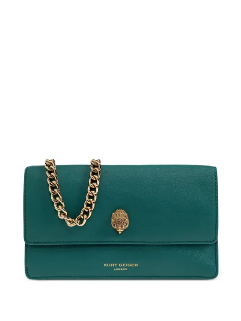 Kurt Geiger London Sloane leather clutch bag Green SLOANESOFTSMXBODY0