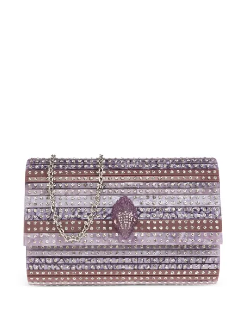 Kurt Geiger London Party Eagle crystal-embellished clutch bag Purple PARTYEAGLECLUTCHDRENCH0