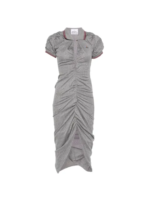 Vivienne Westwood Pulling ruched asymmetric midi dress Grey 16010051J00BJ
