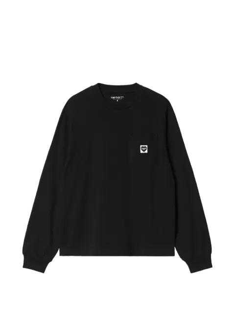 Carhartt WIP L/S Pocket Small Heart T-Shirt Black I037167