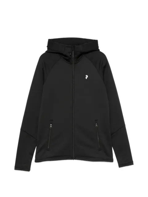 Peak Performance logo-print zip-up sweatshirt Black G80574030