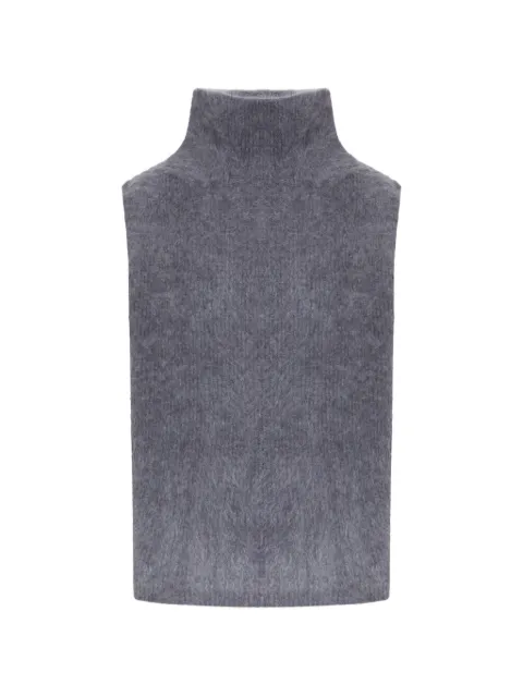 Lisa Yang brushed-knit turtleneck-collar top Grey 2026010