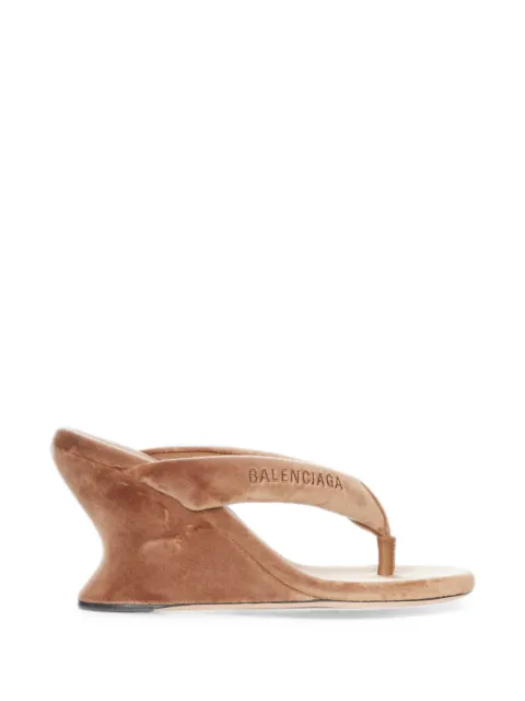 Balenciaga Gaeta wedge thong sandals Neutrals 876727WCDQ0