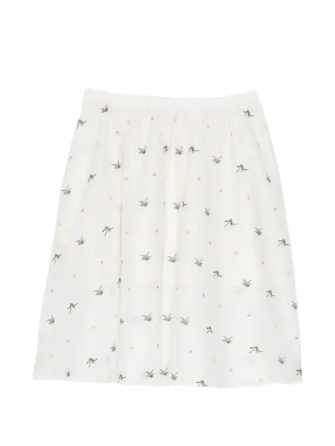 AO YES embroidered flared skirt White AYFW26SK013EMOGZWHT