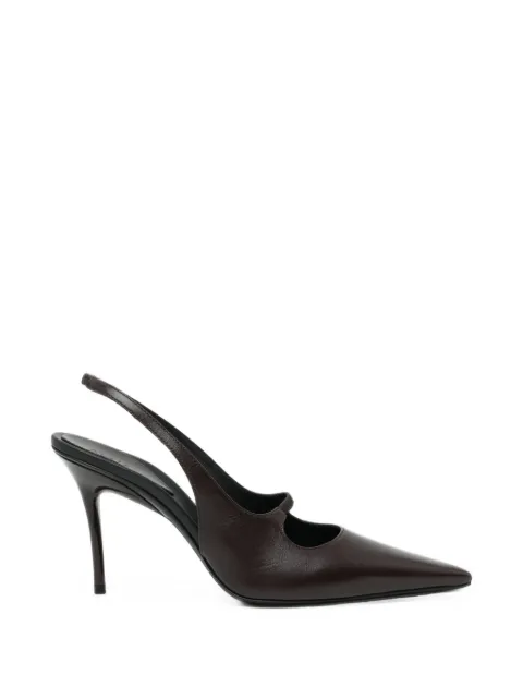Alaïa 90mm pointed-toe slingback pumps Brown AA3G2016I238BRUNFUME