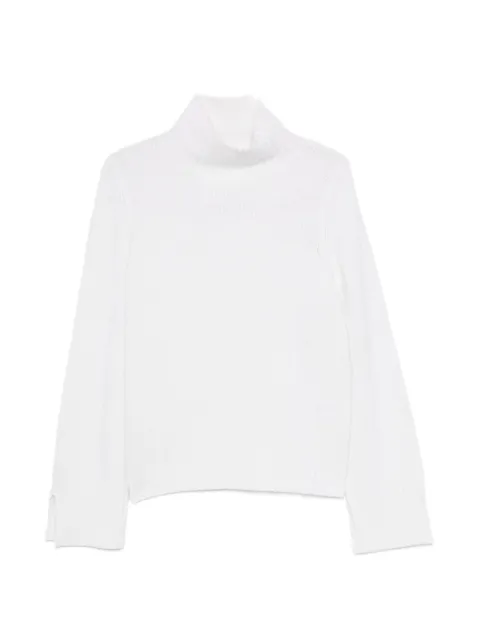 Allude ribbed roll-neck sweater White 26511185