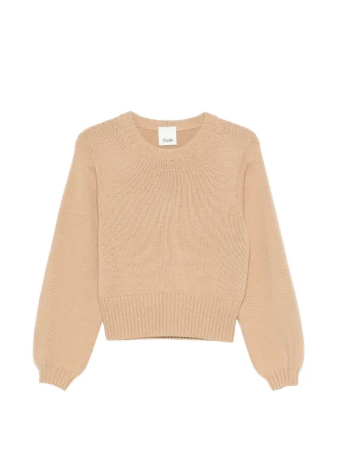 Allude ribbed-trim long-sleeve sweater Neutrals 26511182