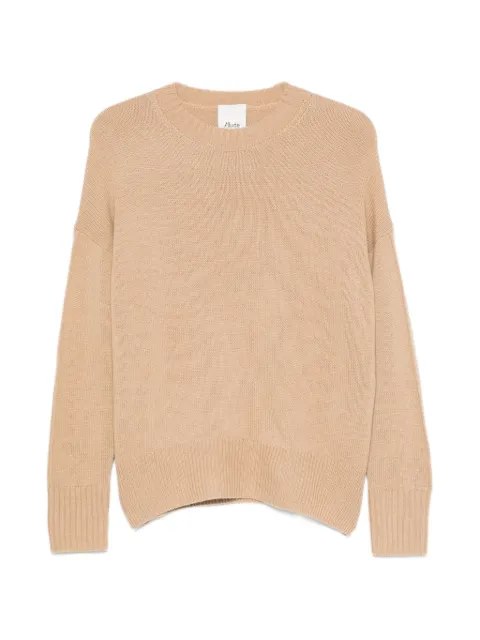 Allude ribbed-knit crew-neck sweater Neutrals 26511151
