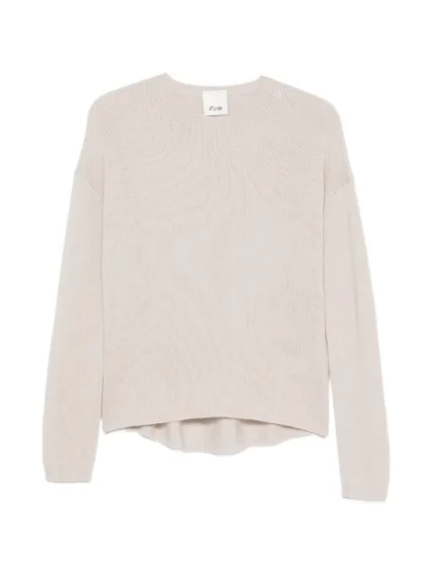 Allude ribbed-knit drop-shoulder cashmere sweater Neutrals 26511212
