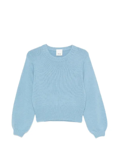 Allude ribbed-knit crew neck sweater Blue 26511182
