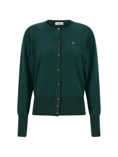 Vivienne Westwood Bea Orb-embroidered cardigan Green 1803002PY001VM402