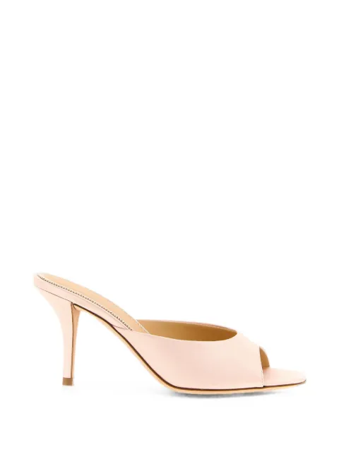 Magda Butrym satin-finish curved-heel mules Pink 506726