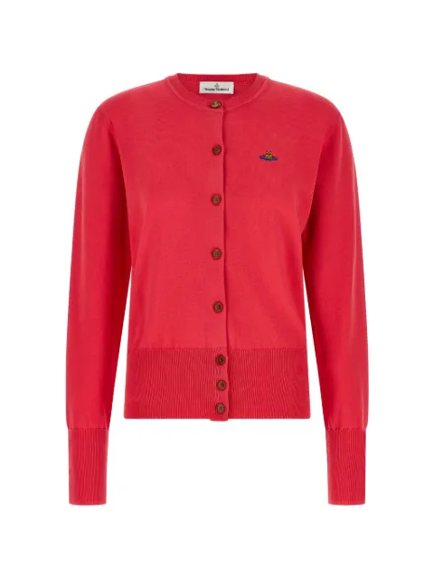 Vivienne Westwood Bea Orb-embroidered cardigan Red 1803002PY001VG406