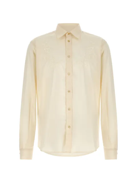 Valentino Garavani floral-embroidered cotton shirt White V3ABS94BHU4H9