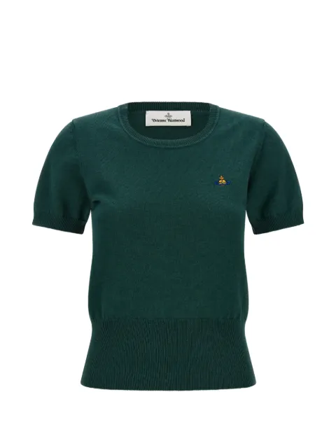 Vivienne Westwood Bea Orb embroidered T-shirt Green 1803002QY001VM402