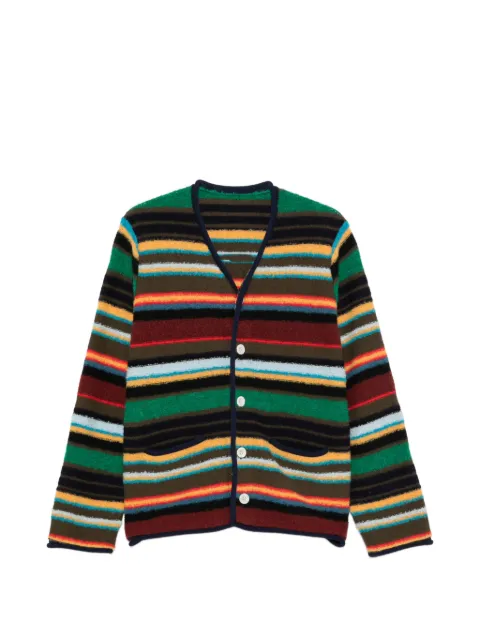 sacai striped V-neck cardigan Red 260407M