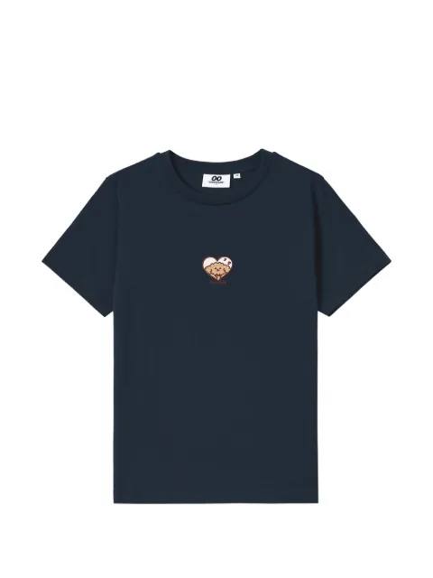 CHOCOOLATE heart-motif embroidered T-shirt Blue B1XTEW02193X
