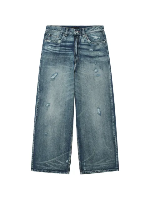 FIVE CM distressed wide-leg jeans Blue 5CXJNM00525X